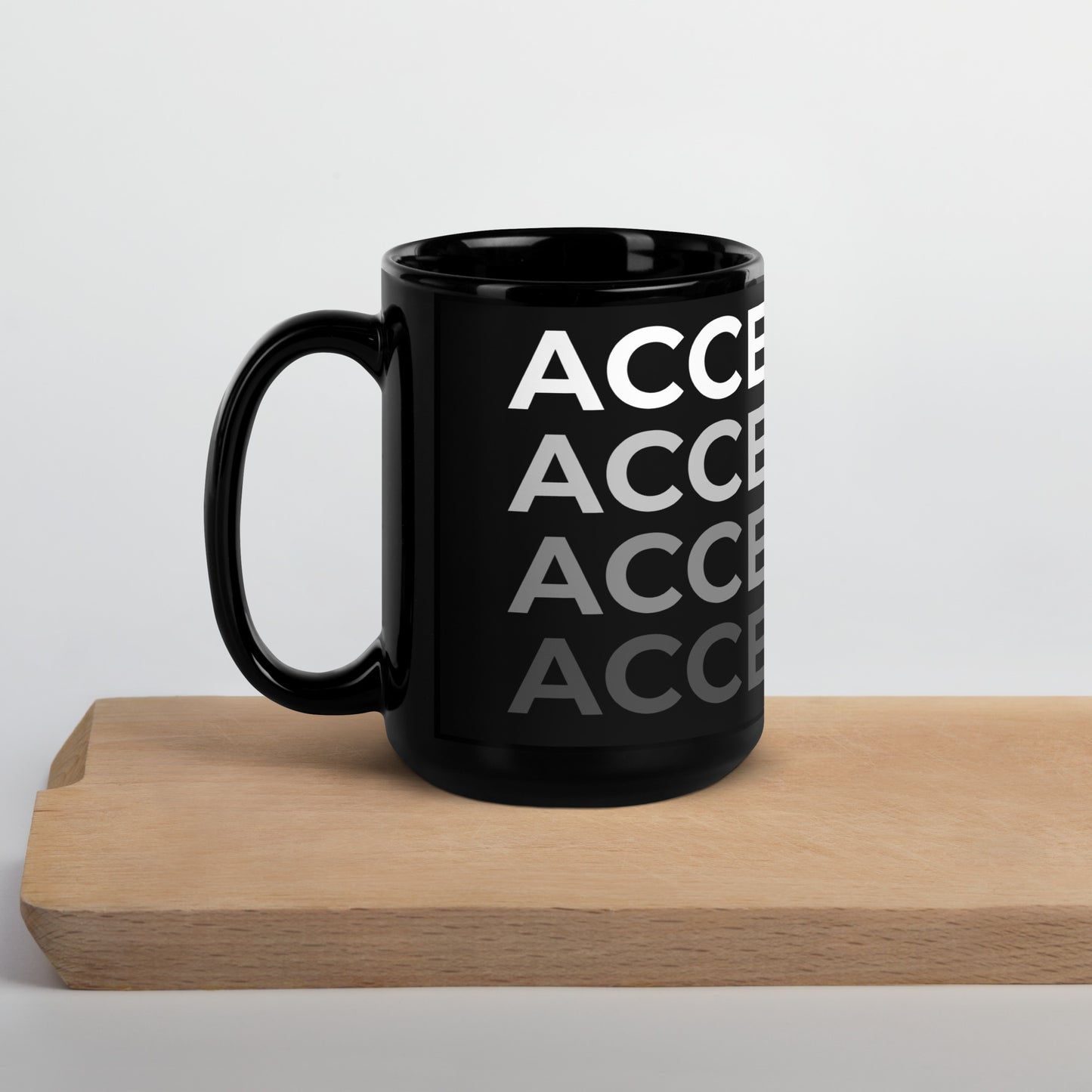 Accelerate Black Glossy Mug
